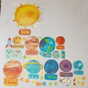 Outer Space Kids Room Sticker Walk Art